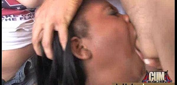  Dirty Ebony Whore Banged And Covered In Cum - Interracial 13